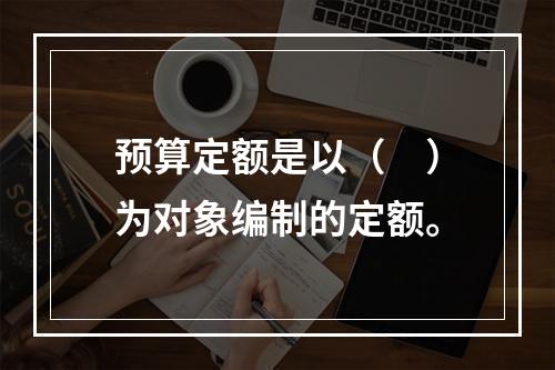 预算定额是以（　）为对象编制的定额。