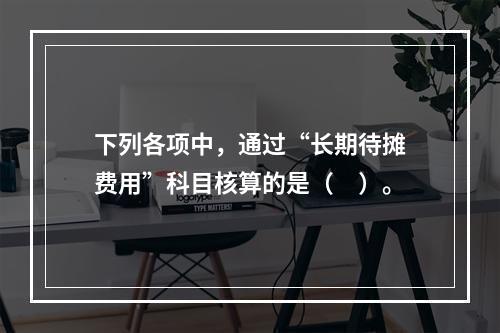 下列各项中，通过“长期待摊费用”科目核算的是（　）。