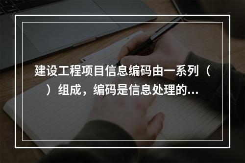 建设工程项目信息编码由一系列（　）组成，编码是信息处理的一项