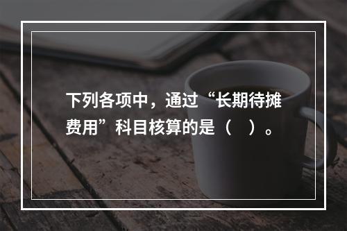 下列各项中，通过“长期待摊费用”科目核算的是（　）。