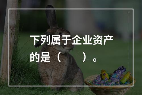 下列属于企业资产的是（　　）。