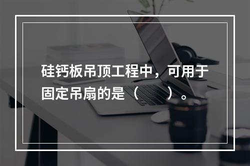 硅钙板吊顶工程中，可用于固定吊扇的是（　　）。