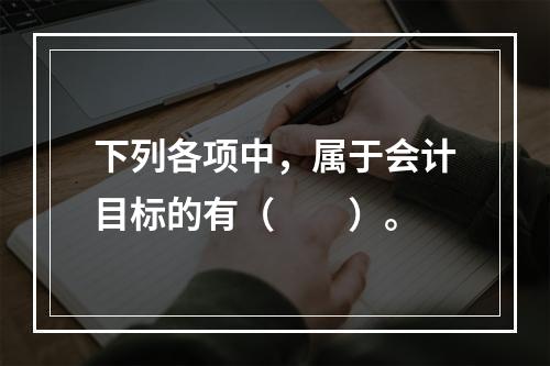 下列各项中，属于会计目标的有（　　）。