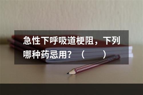 急性下呼吸道梗阻，下列哪种药忌用？（　　）