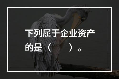 下列属于企业资产的是（　　）。