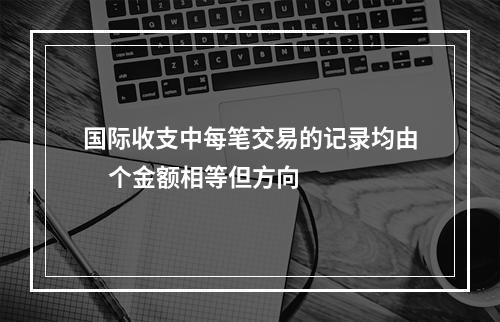 国际收支中每笔交易的记录均由     个金额相等但方向