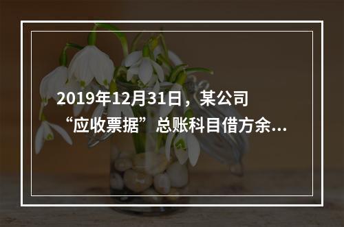 2019年12月31日，某公司“应收票据”总账科目借方余额1