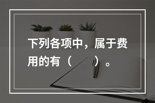 下列各项中，属于费用的有（　　）。