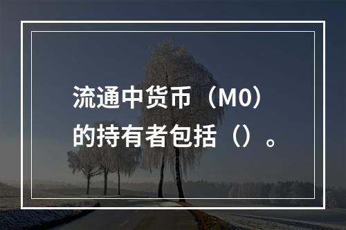 流通中货币（M0）的持有者包括（）。