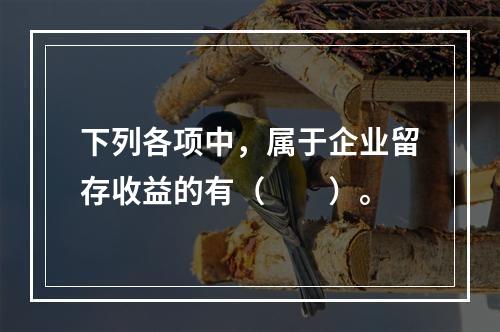 下列各项中，属于企业留存收益的有（　　）。