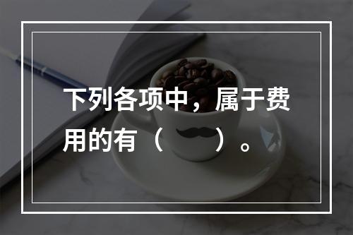 下列各项中，属于费用的有（　　）。