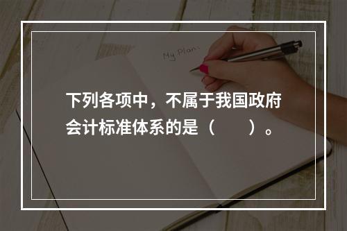 下列各项中，不属于我国政府会计标准体系的是（　　）。