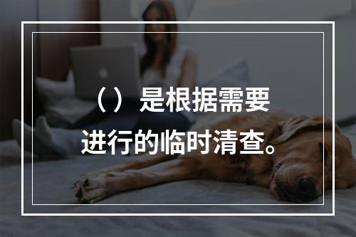 （ ）是根据需要进行的临时清查。