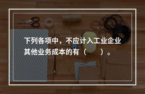 下列各项中，不应计入工业企业其他业务成本的有（　　）。