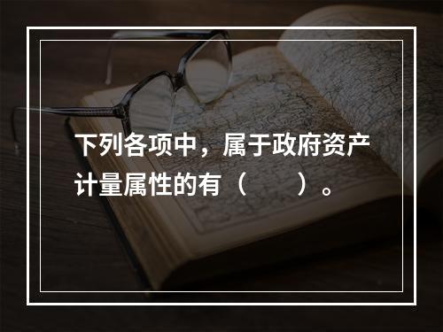 下列各项中，属于政府资产计量属性的有（　　）。