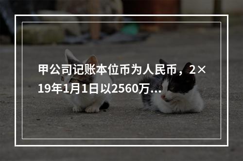 甲公司记账本位币为人民币，2×19年1月1日以2560万美元