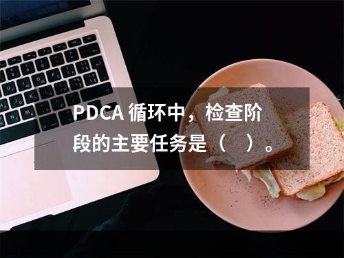 PDCA 循环中，检查阶段的主要任务是（　）。