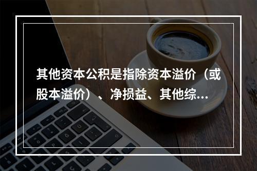 其他资本公积是指除资本溢价（或股本溢价）、净损益、其他综合收