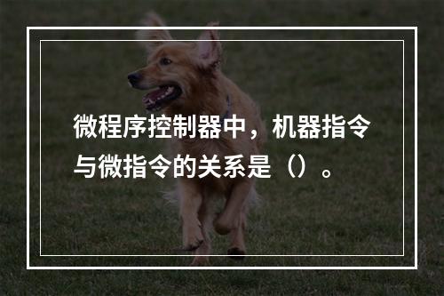 微程序控制器中，机器指令与微指令的关系是（）。