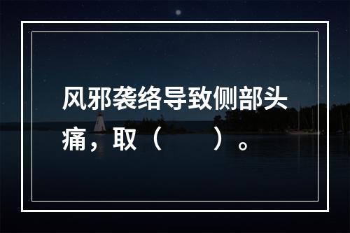 风邪袭络导致侧部头痛，取（　　）。