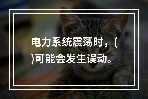 电力系统震荡时，()可能会发生误动。