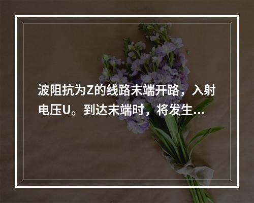 波阻抗为Z的线路末端开路，入射电压U。到达末端时，将发生波的