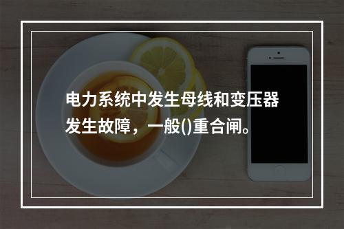 电力系统中发生母线和变压器发生故障，一般()重合闸。