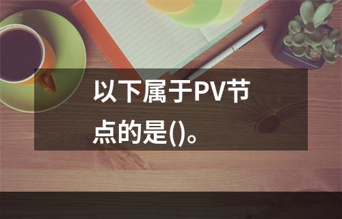 以下属于PV节点的是()。