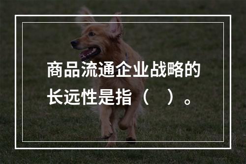 商品流通企业战略的长远性是指（　）。