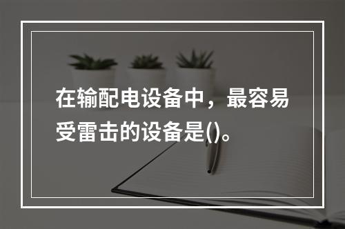 在输配电设备中，最容易受雷击的设备是()。