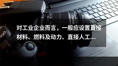 对工业企业而言，一般应设置直接材料、燃料及动力、直接人工、制