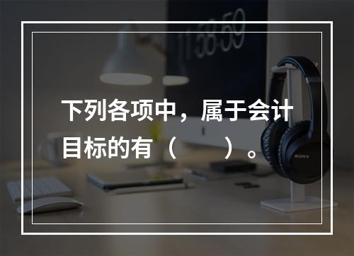 下列各项中，属于会计目标的有（　　）。