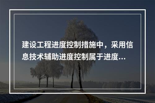 建设工程进度控制措施中，采用信息技术辅助进度控制属于进度控制