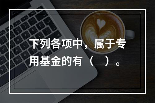 下列各项中，属于专用基金的有（　）。