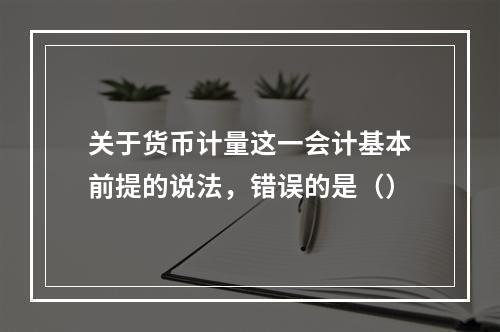 关于货币计量这一会计基本前提的说法，错误的是（）