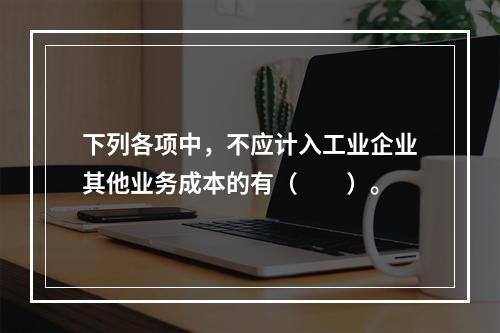 下列各项中，不应计入工业企业其他业务成本的有（　　）。