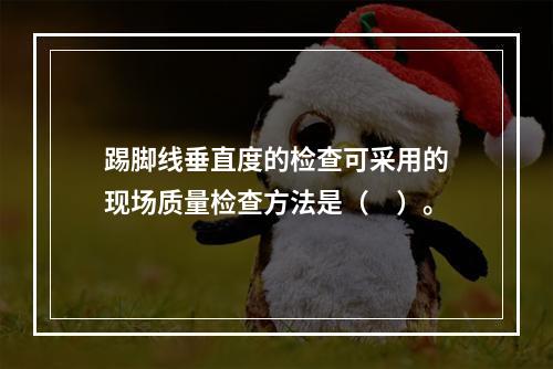 踢脚线垂直度的检查可采用的现场质量检查方法是（　）。