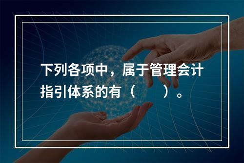 下列各项中，属于管理会计指引体系的有（　　）。