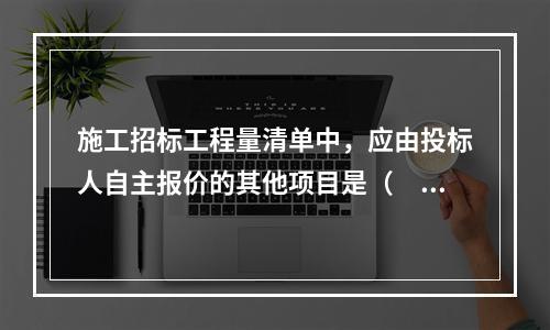 施工招标工程量清单中，应由投标人自主报价的其他项目是（　）。