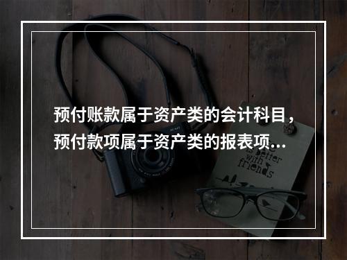 预付账款属于资产类的会计科目，预付款项属于资产类的报表项目。