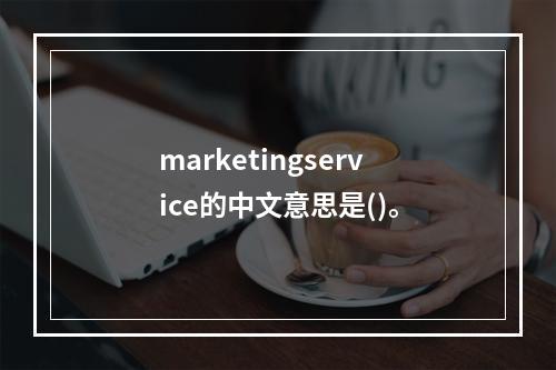 marketingservice的中文意思是()。