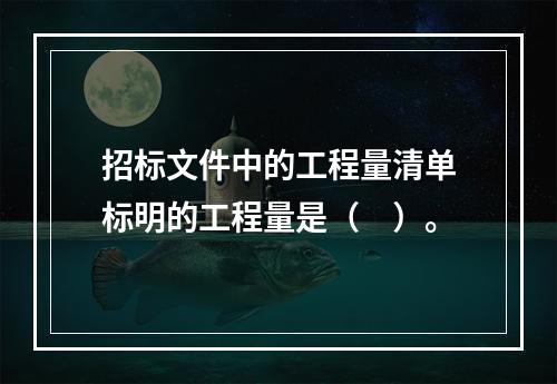 招标文件中的工程量清单标明的工程量是（　）。