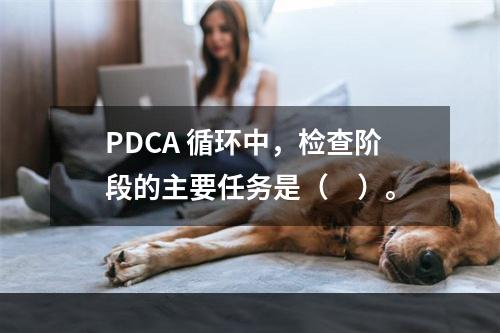 PDCA 循环中，检查阶段的主要任务是（　）。