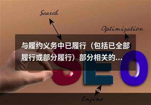 与履约义务中已履行（包括已全部履行或部分履行）部分相关的支出