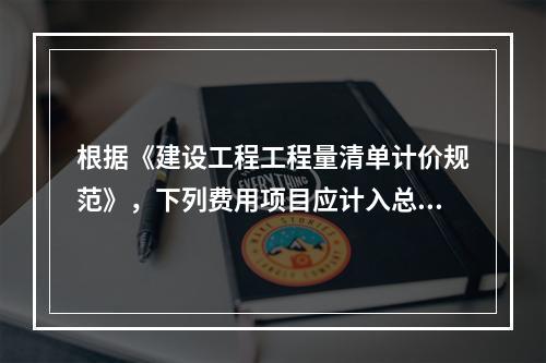 根据《建设工程工程量清单计价规范》，下列费用项目应计入总承包