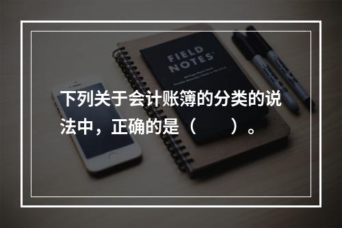 下列关于会计账簿的分类的说法中，正确的是（　　）。