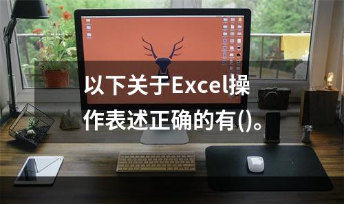 以下关于Excel操作表述正确的有()。