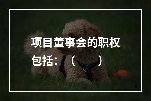 项目董事会的职权包括：（　　）