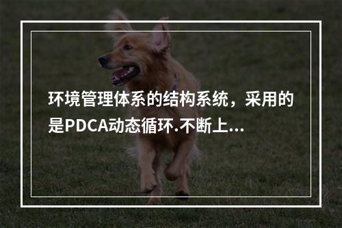 环境管理体系的结构系统，采用的是PDCA动态循环.不断上升的