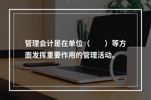 管理会计是在单位（　　）等方面发挥重要作用的管理活动。